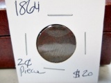 1864 2 cent Piece - con 346