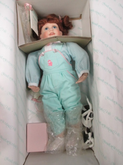 Heritage Dolls Megan Porcelain Doll 17" tall new con 637