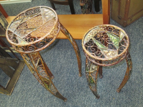 Two Matching Plant Stands 24 and 28 inches Tall Will Not Be Shipped con 634