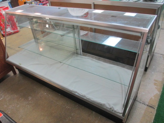 Glass Display Case with Shelves, Lock and Key - 38x70x24 - No Shipping - con 446