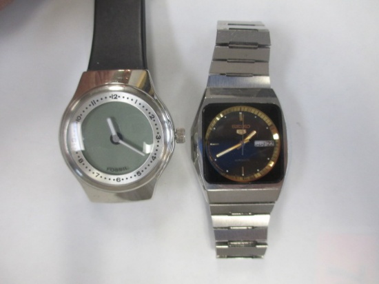 2 Watches - Fossil and Seiko - con 649