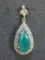 Sterling Silver and Bronze Pendant - Emerald - con 583