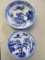 Blue and White Bowls - 11 and 10 Inch - Will not be shipped - con 636