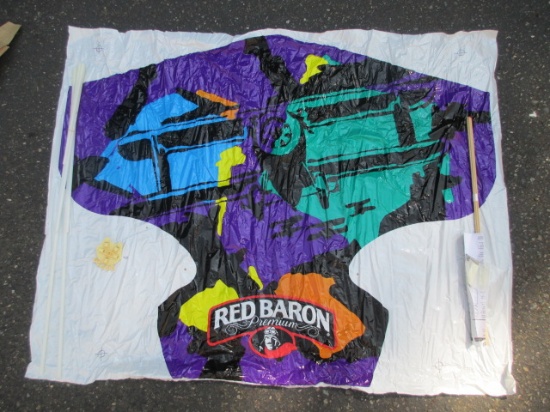 Two Old Unused Red Baron Pizza Kites - con 757