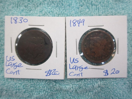 1830 1849 US Large Cent - con 346