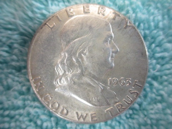 1963 Franklin Half Dollar - con 200