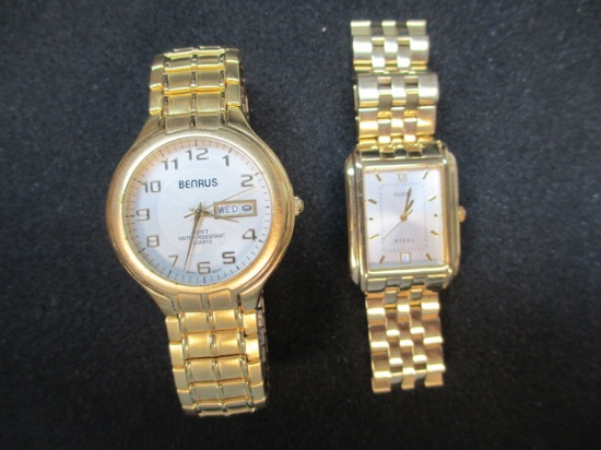 Mens Watches Benrus and Guess - Gold Tone - con 668