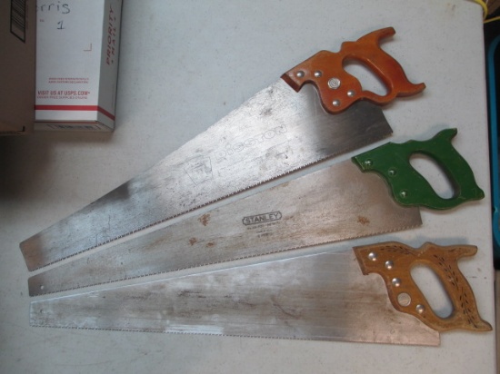 Three Hand Saws - Craftsman -Pisston and Stanley - Will not be shipped - con 683