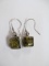 Sterling Silver and Amber Earrings - con 447