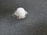 Sterling Silver and Opal Ring - Size 6.25 - con 447