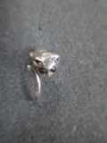 Sterling Silver Cat Ring - Adjustable - con 447