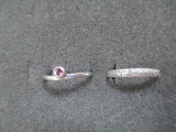 Two Sterling Silver Rings - Size 8.5 - con 447