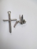 Sterling Silver Charm and Cross  - con 447