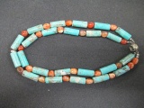 Vintage .925 Silver Clasp with Turquoise - 15