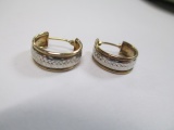 Ladies 14K Gold Israel Earrings - con 668