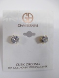 Giani Bernini 18K Gold Over .925 Silver CZ earrings - con 668