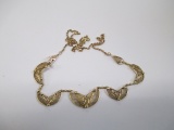 Edwardian Filigree 750 18K Gold Necklace - 16