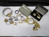Men's Cuff Links, Tie Bars, Rings and Watches - con 668