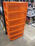 Large Rolling Storage Shelf with 6 Drawers - 4x2 - Will not be shipped - con 618