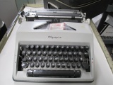 Vintage Olympic Delux Typewriter with Case - Will not be shipped - con 672