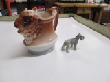Vintage Marked Buffalo Pitcher - Small Dog Ceramic - Will not be shipped - con 538