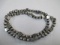 Men's Very Heavy .925 Silver Cube and Bead Necklace - 24