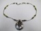 Vintage .925 Silver, Stone and Bead Necklace - 16