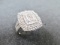 Sterling Silver and Diamond Ring - Size 7.75 - con 447