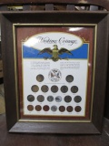 Framed WWII Coin Collection - con 346