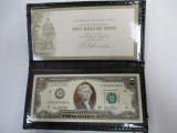Authentic UNC Two Dollar Gold Note Edition - con 346