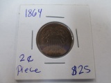 1864 Civil War Era - Two Cent Piece - con 346