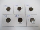 1906,1904, 1092, 1900,1902 and 1903 Indian Head Pennies - con 346