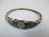 Childs .925 Silver Inlay Clip Bangle Bracelet - con 668
