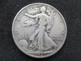1939-D Walking Liberty Half Dollar - con 200