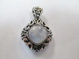 Sterling  Silver Moon Stone Pendant - con 447