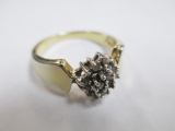 Sterling Silver and Diamond Ring - Size 8.75 - con 447