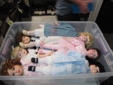 Six Large Porcelain Dolls - Will not be shipped - con 672