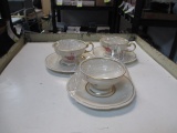 Six Piece Castleton China Dolly Madison Cup and Saucer Set - Will not be shipped - con 476