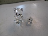 2 Retired Swarovski Crystal Figures tallest 2 1/2 inches con 672