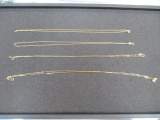 Four 18 inch 14K Gold Necklaces con 686