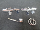 Lot of Sterling Brooches and earrings con 686