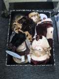 Box of Six Large Porcelain Dolls - Will not be shipped - con 672