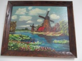 Oil Painting of Windmill -= 19x23 - Will not be shipped - con 686