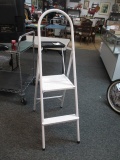 White Metal Two step Ladder - Will not be shipped - con 476