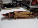 Vintage Indian Doll and Canoe - con 672