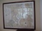 Framed Puget Sound Chart Map 45x37 inches