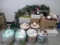 Large Lot of Assorted Christmas Lights, Tree Stand, Nativity Scene, Santa and more