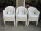 18 White Patio Chairs Stacking