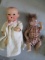 Two Vintage Dolls 10 inch and 8 inch will ship