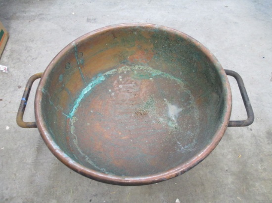 Copper Bowl or Pot 19" Round